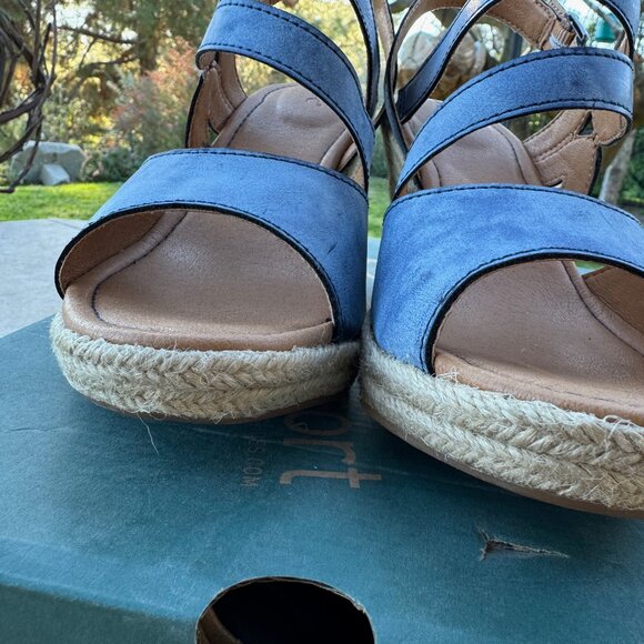 B.O.C. Denim/Rope Platform Sandals-NEW in box, Never Worn - Picture 9 of 11